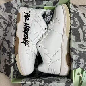 OFF-WHITE™ "Out Of Office" Graffiti Leather Sneakers EU 47/ US 13.5